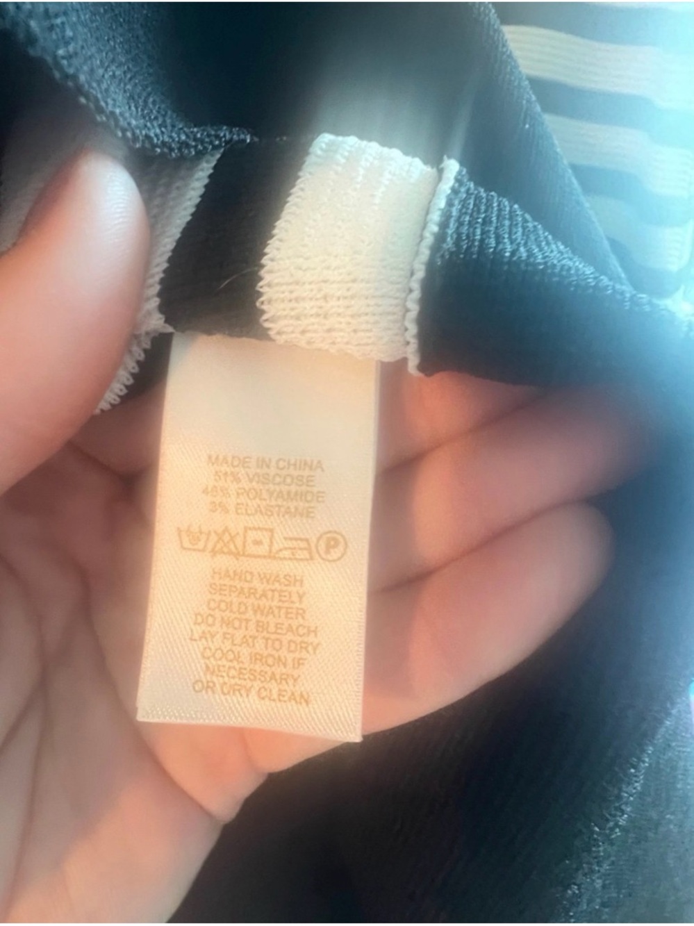 kate spade Black and White Ribbed Crewneck Top - Picture 4 of 4